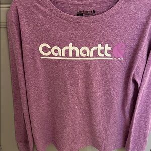 Carhartt Heathered Purple Long Sleeve Tee